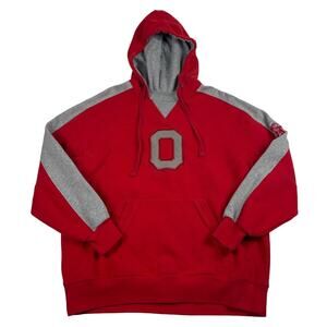 Vintage Ohio State Buckeyes Red Gray Football Hoodie Sweatshirt Fits like Large